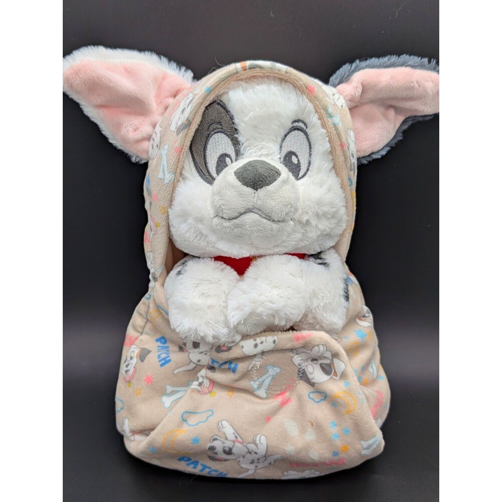 Disney 101 Dalmatians Patch Plush w/ Hooded Pouch Blanket Small 2019 MPN